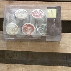 Seashell Shower Curtain Hooks New in Box